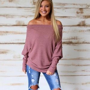 Wishlist Mauve Off the Shoulder Top